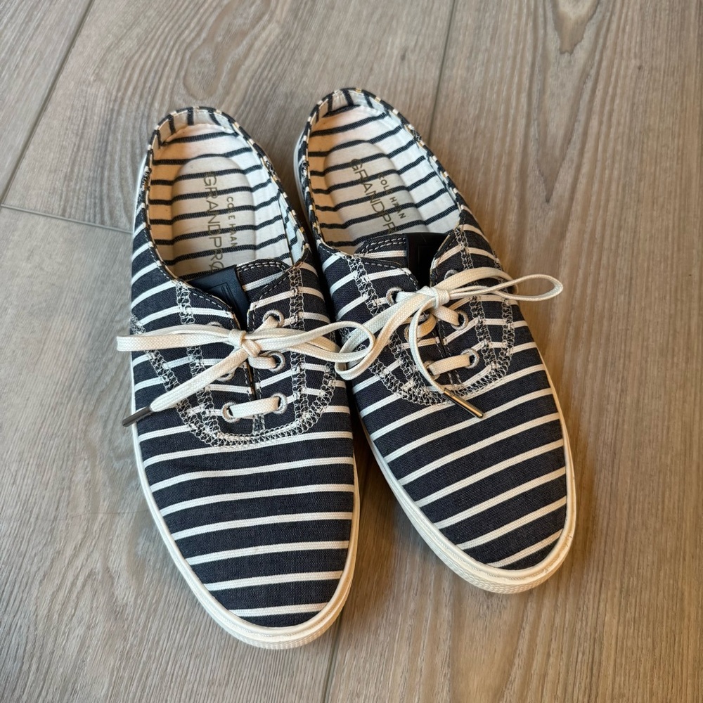 Cole Haan GrandPro striped canvas mules shoes 9
